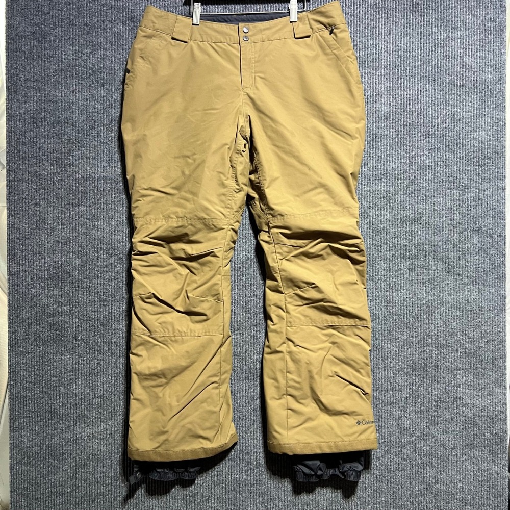 Columbia Snow Pants Mens XL Tan Omni Heat Insulated Ski Snowboard Outdoor